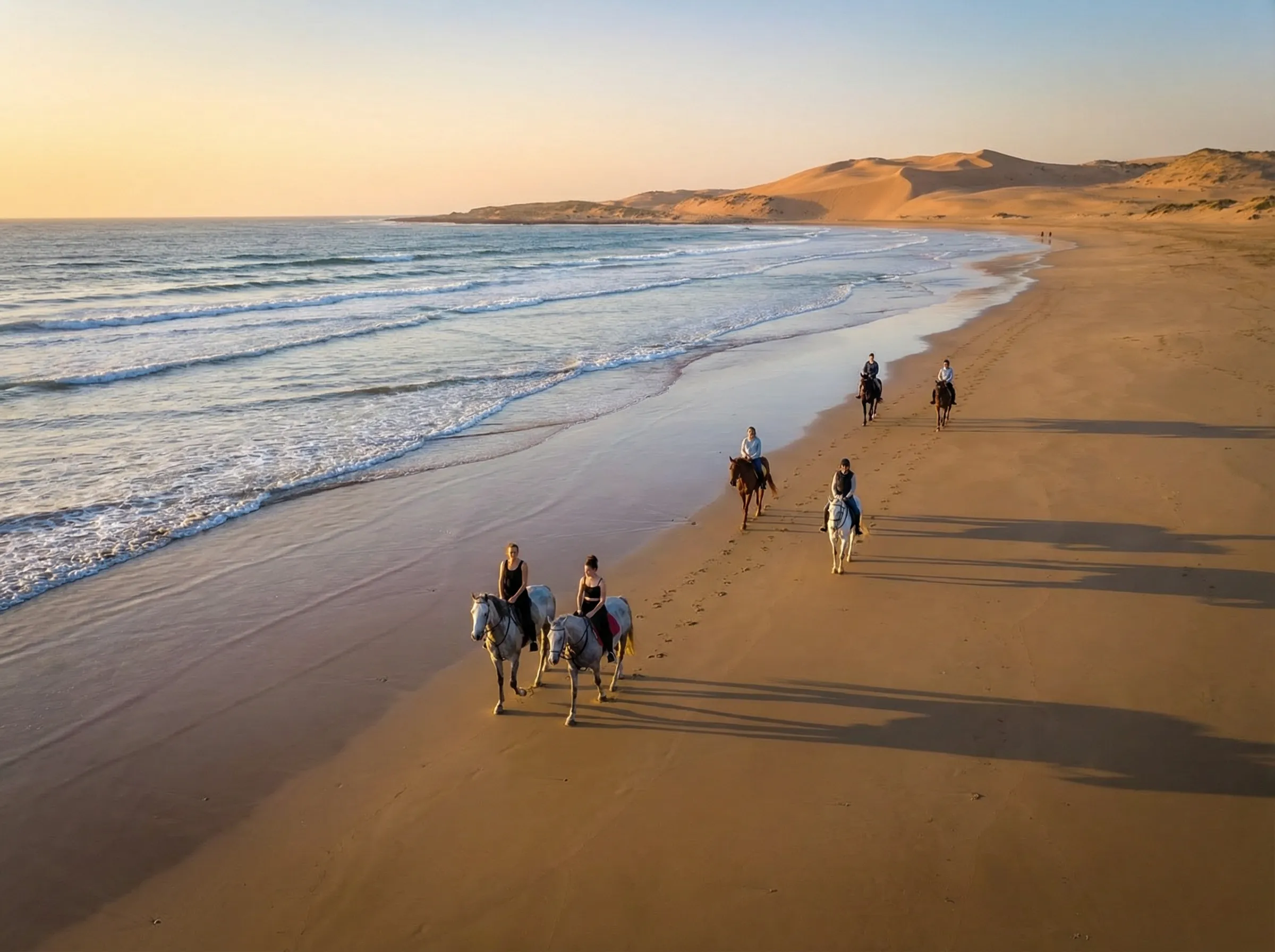 Scenic horse riding trail through authentic Moroccan countryside